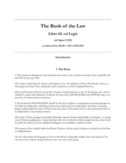Cover of The Book of the Law (Liber AL vel Legis)