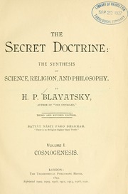 Cover of The Secret Doctrine (Vol. 1: Cosmogenesis)